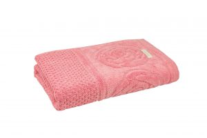 Махровое полотенце Розы R02 48х90 Розовое
