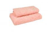 Банное махровое полотенце Ромашки PI10 70х140 Розовое