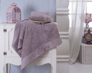 Комплект махровых полотенец Karna Velsen Фиолетовый