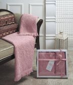 Комплект махровых полотенец Esra Грязно-розовый