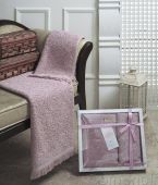 Комплект махровых полотенец Esra Розовый