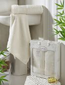 Комплект полотенец бамбук Pandora кремовый 2 шт