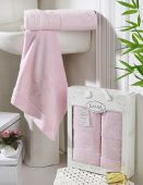 Комплект полотенец бамбук Pandora розовый 2 шт