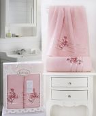 Комплект махровых полотенец Papilon Светло-розовый 2 шт