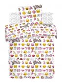 Детское постельное белье Смайлы пинк Emoji (431561)